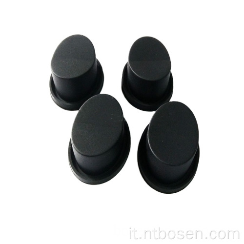 Pulsante in silicone interruttore nero personalizzato